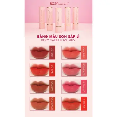 Son Lì Rosy Sweet Love Màu Hồng Kute Giá Chỉ 130k - Thỏi Son Chính Hãng Giảm 20% 8 Son Lì Rosy Sweet Love Màu Hồng Kute Giá Chỉ 130k - Thỏi Son Chính Hãng Giảm 20% 8