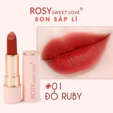 Son Lì Rosy Sweet Love Màu Hồng Kute Giá Chỉ 130k - Thỏi Son Chính Hãng Giảm 20% 10 Son Lì Rosy Sweet Love Màu Hồng Kute Giá Chỉ 130k - Thỏi Son Chính Hãng Giảm 20% 10
