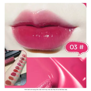Son Môi Gloss Tint OUKEYA - Bền Màu, Cấp Ẩm, Giá Chỉ 72000đ 12 Son Môi Gloss Tint OUKEYA - Bền Màu, Cấp Ẩm, Giá Chỉ 72000đ 12