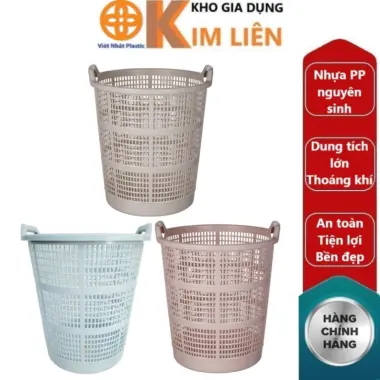Sọt Nhựa Caro Tròn VIỆT NHẬT - Lưới Thoáng Khí, Đựng Quần Áo, Đồ Chơi, Rác - Giá Chỉ 45k! 6 Sọt Nhựa Caro Tròn VIỆT NHẬT - Lưới Thoáng Khí, Đựng Quần Áo, Đồ Chơi, Rác - Giá Chỉ 45k! 6