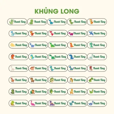 Sticker In Tên Bé Học Tập - Dán Dễ, Không Bay Màu, Giá Chỉ 27k/Set 100c 8