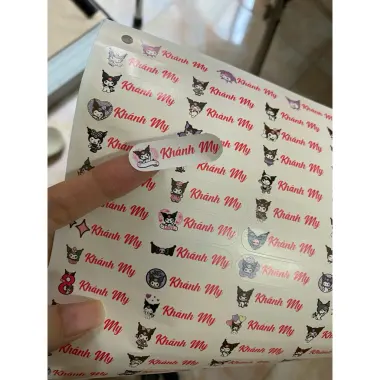 Sticker In Tên Bé Học Tập - Dán Dễ, Không Bay Màu, Giá Chỉ 27k/Set 100c 10