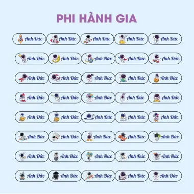 Sticker In Tên Bé Học Tập - Dán Dễ, Không Bay Màu, Giá Chỉ 27k/Set 100c 11