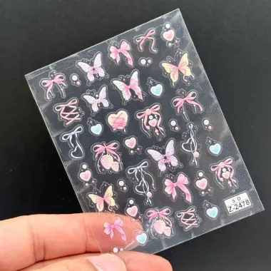 Sticker Lụa 5D Cao Cấp Đính Đá - Phụ Kiện Trang Trí Giá Rẻ Chỉ 8900đ 33