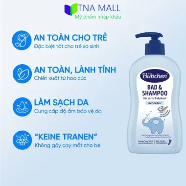 Sữa tắm gội 2in1 Bubchen Baby Bad 400ml tự nhiên cho bé từ 0 ngày tuổi không cay mắt giá chỉ 230k 4 Sữa tắm gội 2in1 Bubchen Baby Bad 400ml tự nhiên cho bé từ 0 ngày tuổi không cay mắt giá chỉ 230k 4