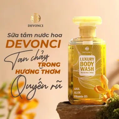 Sữa tắm nước hoa Devonci 300ml cho bé từ 2 tuổi, loại bỏ tế bào chết, dưỡng ẩm, thơm lâu 5