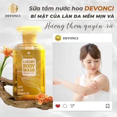 Sữa tắm nước hoa Devonci 300ml cho bé từ 2 tuổi, loại bỏ tế bào chết, dưỡng ẩm, thơm lâu 6
