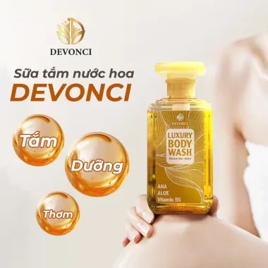 Sữa tắm nước hoa Devonci 300ml cho bé từ 2 tuổi, loại bỏ tế bào chết, dưỡng ẩm, thơm lâu 8