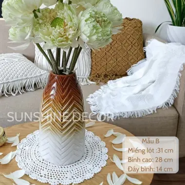 Tấm Lót Bình Hoa Ren Cotton - Trang Trí Bàn Ăn Đẹp, Phụ Kiện Chụp Ảnh Giá Tốt 17000 Đồng 8 Tấm Lót Bình Hoa Ren Cotton - Trang Trí Bàn Ăn Đẹp, Phụ Kiện Chụp Ảnh Giá Tốt 17000 Đồng 8