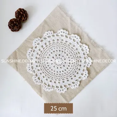 Tấm Lót Bình Hoa Ren Cotton - Trang Trí Bàn Ăn Đẹp, Phụ Kiện Chụp Ảnh Giá Tốt 17000 Đồng 12 Tấm Lót Bình Hoa Ren Cotton - Trang Trí Bàn Ăn Đẹp, Phụ Kiện Chụp Ảnh Giá Tốt 17000 Đồng 12