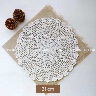 Tấm Lót Bình Hoa Ren Cotton - Trang Trí Bàn Ăn Đẹp, Phụ Kiện Chụp Ảnh Giá Tốt 17000 Đồng 13 Tấm Lót Bình Hoa Ren Cotton - Trang Trí Bàn Ăn Đẹp, Phụ Kiện Chụp Ảnh Giá Tốt 17000 Đồng 13