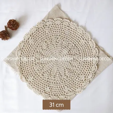 Tấm Lót Bình Hoa Ren Cotton - Trang Trí Bàn Ăn Đẹp, Phụ Kiện Chụp Ảnh Giá Tốt 17000 Đồng 14 Tấm Lót Bình Hoa Ren Cotton - Trang Trí Bàn Ăn Đẹp, Phụ Kiện Chụp Ảnh Giá Tốt 17000 Đồng 14