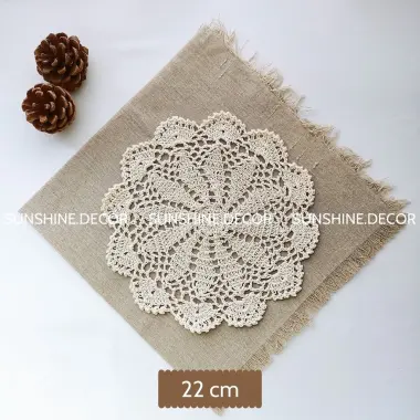Tấm Lót Bình Hoa Ren Cotton - Trang Trí Bàn Ăn Đẹp, Phụ Kiện Chụp Ảnh Giá Tốt 17000 Đồng 26 Tấm Lót Bình Hoa Ren Cotton - Trang Trí Bàn Ăn Đẹp, Phụ Kiện Chụp Ảnh Giá Tốt 17000 Đồng 26