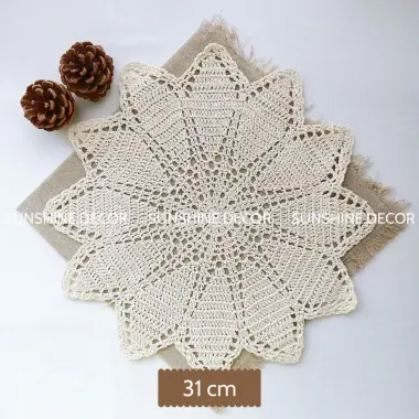 Tấm Lót Bình Hoa Ren Cotton - Trang Trí Bàn Ăn Đẹp, Phụ Kiện Chụp Ảnh Giá Tốt 17000 Đồng 34 Tấm Lót Bình Hoa Ren Cotton - Trang Trí Bàn Ăn Đẹp, Phụ Kiện Chụp Ảnh Giá Tốt 17000 Đồng 34