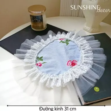 Tấm Lót Bình Hoa Ren Cotton - Trang Trí Bàn Ăn Đẹp, Phụ Kiện Chụp Ảnh Giá Tốt 17000 Đồng 37 Tấm Lót Bình Hoa Ren Cotton - Trang Trí Bàn Ăn Đẹp, Phụ Kiện Chụp Ảnh Giá Tốt 17000 Đồng 37