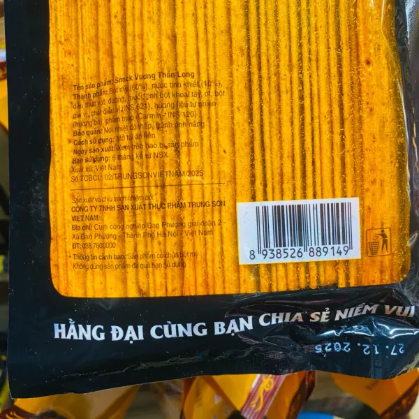 Hình ảnh sản phẩm [Tặng 2 Quà Ăn Vặt Ngẫu Nhiên] Sỉ Combo 2 Bịch Que Cay Vương Thần Long 220g Khủng Lồ thơm cay, hấp dẫn
