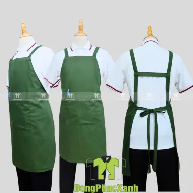 Tạp Dề Quán Cà Phê Nam Nữ Giá Rẻ - Dây Đeo Vai Màu Nâu Chữ H Yếm Tạp Dề Giảm 41040đ 6