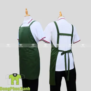 Tạp Dề Quán Cà Phê Nam Nữ Giá Rẻ - Dây Đeo Vai Màu Nâu Chữ H Yếm Tạp Dề Giảm 41040đ 7