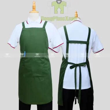 Tạp Dề Quán Cà Phê Nam Nữ Giá Rẻ - Dây Đeo Vai Màu Nâu Chữ H Yếm Tạp Dề Giảm 41040đ 13