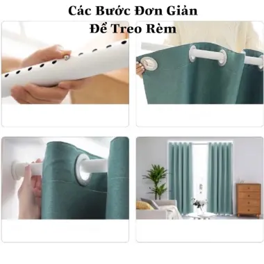Thanh treo rèm đa năng loại mới - Thanh treo cao cấp không cần khoan tường 6