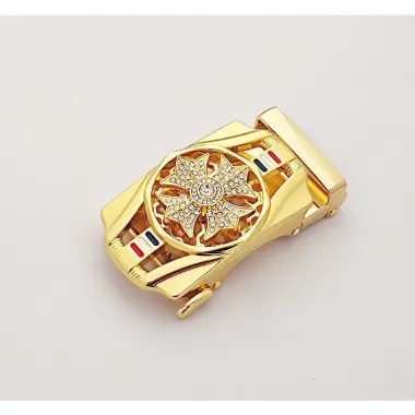 Thắt Lưng nam da cao cấp mặt xoay đính đá, Dây nịt nam khóa tự động chính hãng phong cách hàn quốc MENBEN 16