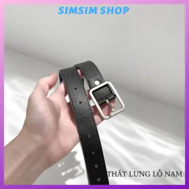 Thắt lưng Unisex Da PU Phong Cách Basic TL001B Màu Đen Giá Shock 50K 2
