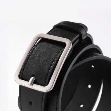 Thắt lưng Unisex Da PU Phong Cách Basic TL001B Màu Đen Giá Shock 50K 7