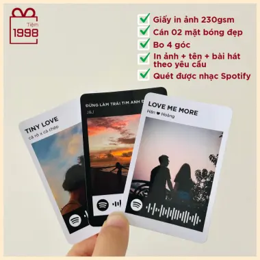 Thẻ Quà Tặng Spotify 6x9cm - Giá Rẻ Chỉ 33000đ | In Cá Nhân Hóa Theo Yêu Cầu 3