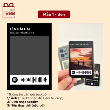 Thẻ Quà Tặng Spotify 6x9cm - Giá Rẻ Chỉ 33000đ | In Cá Nhân Hóa Theo Yêu Cầu 12