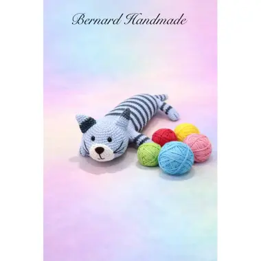 Thú bông thủ công cặp mèo mẹ con len cotton cực cute giá rẻ 164k 5