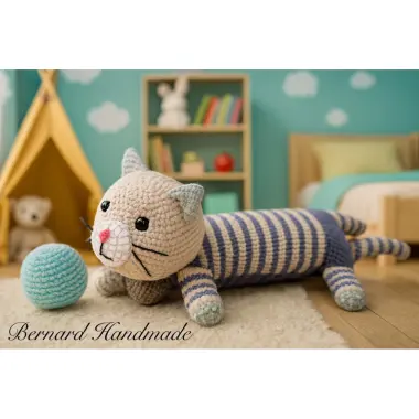 Thú bông thủ công cặp mèo mẹ con len cotton cực cute giá rẻ 164k 9