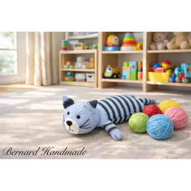 Thú bông thủ công cặp mèo mẹ con len cotton cực cute giá rẻ 164k 12