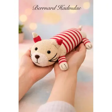 Thú bông thủ công cặp mèo mẹ con len cotton cực cute giá rẻ 164k 13