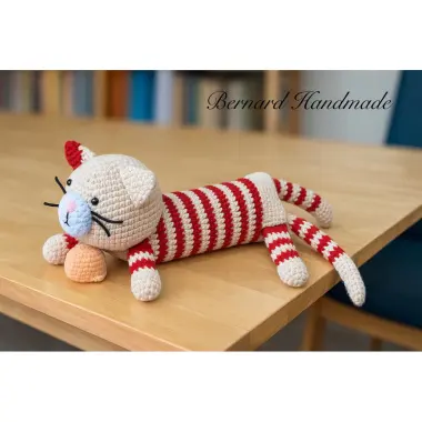Thú bông thủ công cặp mèo mẹ con len cotton cực cute giá rẻ 164k 15