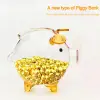 Tiết kiệm thủy tinh piggy cork cork trang trí máy tính để bàn diy con heo đất nhỏ 2