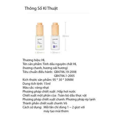 Tinh dầu nguyên chất Xiaomi HL giá chỉ 179k - Tiết kiệm 17% 3 Tinh dầu nguyên chất Xiaomi HL giá chỉ 179k - Tiết kiệm 17% 3
