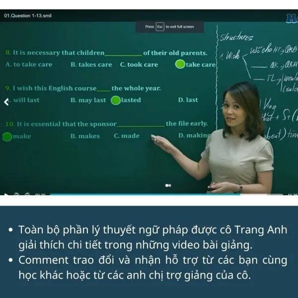 Hình ảnh sản phẩm Tổng ôn ngữ pháp Tiếng Anh Moonbook cô Trang Anh bản mới - Giảm 39k chỉ còn 189k