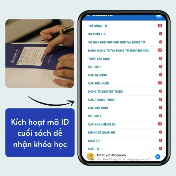 Hình ảnh sản phẩm Tổng ôn ngữ pháp Tiếng Anh Moonbook cô Trang Anh bản mới - Giảm 39k chỉ còn 189k