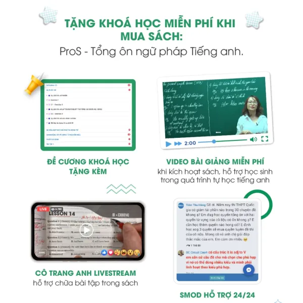 Hình ảnh sản phẩm Tổng ôn ngữ pháp Tiếng Anh Moonbook cô Trang Anh bản mới - Giảm 39k chỉ còn 189k