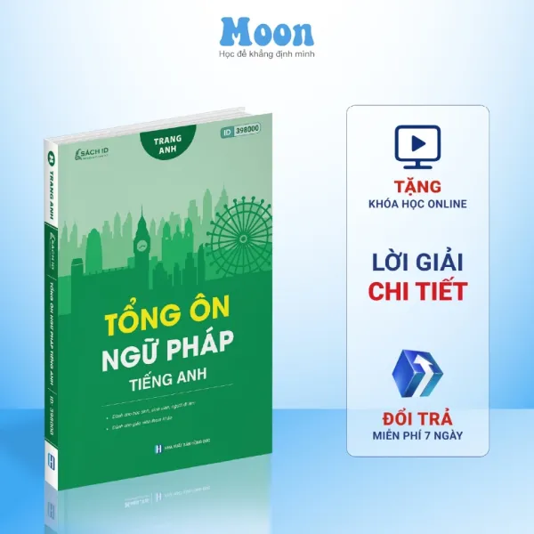 Hình ảnh sản phẩm Tổng ôn ngữ pháp Tiếng Anh Moonbook cô Trang Anh bản mới - Giảm 39k chỉ còn 189k