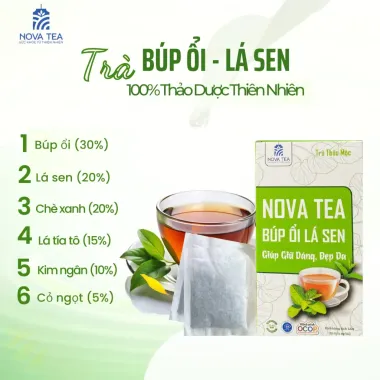 Trà Búp Ổi Lá Sen Giảm Cân, Đẹp Da - 30 Gói x 4g, Giá Tốt 99.000đ 4