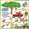 Tranh Dán Tường Con Vật Học tiếng Anh Cho Bé - Decal Sticker Dạy Học Giá Tốt 38k 2