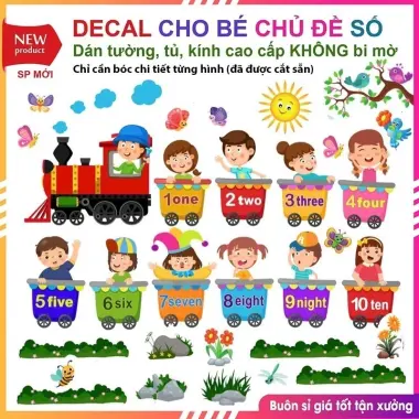 Tranh Dán Tường Con Vật Học tiếng Anh Cho Bé - Decal Sticker Dạy Học Giá Tốt 38k 10
