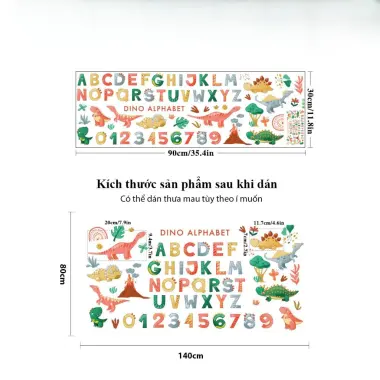 Tranh Dán Tường Con Vật Học tiếng Anh Cho Bé - Decal Sticker Dạy Học Giá Tốt 38k 14