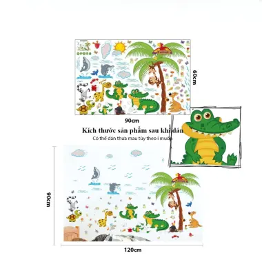 Tranh Dán Tường Con Vật Học tiếng Anh Cho Bé - Decal Sticker Dạy Học Giá Tốt 38k 20