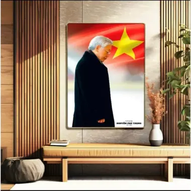 Tranh tráng gương Nguyễn Phú Trọng, Bác Hồ,Bác Giáp treo phòng khách,Decor tranh 3D kèm khung COMPOSITE Hệ Cao cấp 12 Tranh tráng gương Nguyễn Phú Trọng, Bác Hồ,Bác Giáp treo phòng khách,Decor tranh 3D kèm khung COMPOSITE Hệ Cao cấp 12