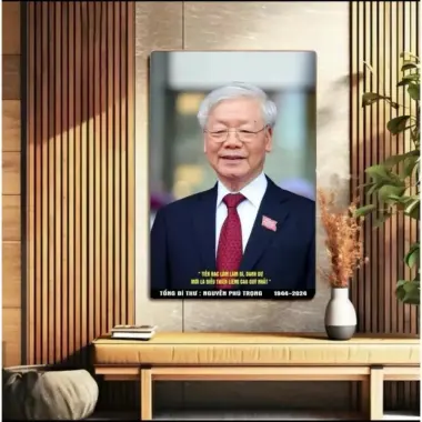 Tranh tráng gương Nguyễn Phú Trọng, Bác Hồ,Bác Giáp treo phòng khách,Decor tranh 3D kèm khung COMPOSITE Hệ Cao cấp 20 Tranh tráng gương Nguyễn Phú Trọng, Bác Hồ,Bác Giáp treo phòng khách,Decor tranh 3D kèm khung COMPOSITE Hệ Cao cấp 20