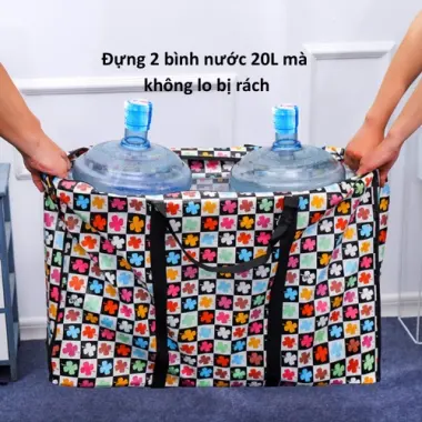 Túi Bạt Chuyển Nhà Cỡ Đại 80cm Siêu Dày, Túi Dứa Đựng Đồ Thay Thế Thùng Carton, Chống Nước, Có Khóa 2