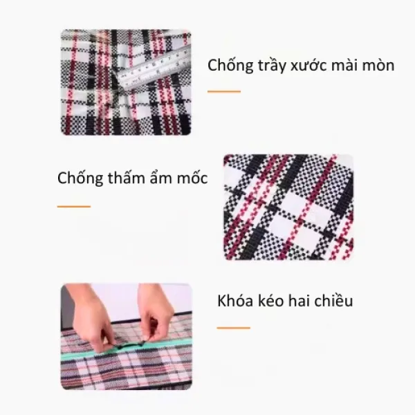 Cách kiểm tra độ dày và khả năng chống thấm của túi bạt chuyển nhà 80 cm