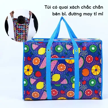 Túi Bạt Đựng Quần Áo Chăn Màn Cỡ Lớn Handobox Chống Thấm Nước, Túi Vải Dứa Đựng Đồ Dùng Chuyển Nhà 3